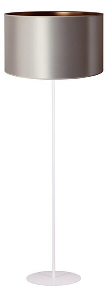 Duolla - Lampada con piedistallo CANNES 1xE27/15W/230V diametro 45 cm argento/rame/bianco