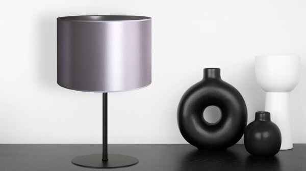 Duolla - Lampada da tavolo CANNES 1xE14/15W/230V diametro 20 cm argento/nero