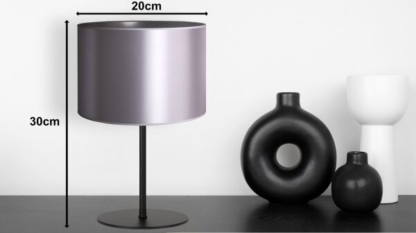 Duolla - Lampada da tavolo CANNES 1xE14/15W/230V diametro 20 cm argento/nero