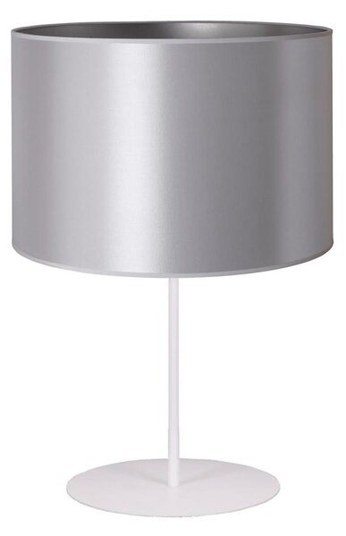Duolla - Lampada da tavolo CANNES 1xE14/15W/230V diametro 20 cm argento/bianco