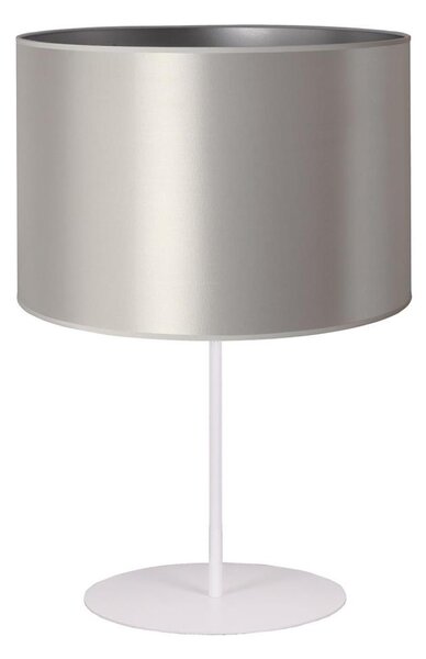 Duolla - Lampada da tavolo CANNES 1xE14/15W/230V diametro 20 cm argento/bianco