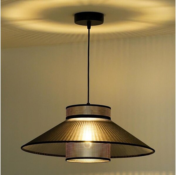 Duolla - Lampadario a sospensione con filo RIO SHINY 1xE27/15W/230V diametro 45 cm nero/rame