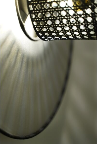 Duolla - Applique TOKYO RATTAN 1xE27/15W/230V diametro 50 cm argento/nero