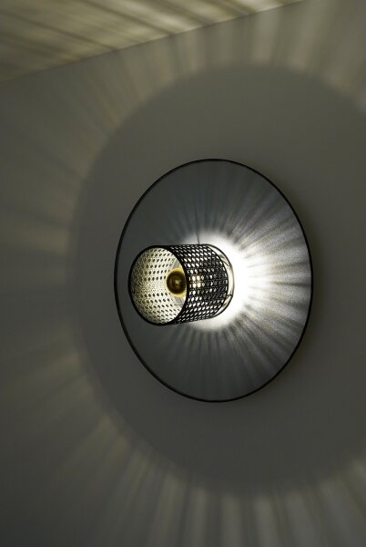 Duolla - Applique TOKYO RATTAN 1xE27/15W/230V diametro 50 cm argento/nero