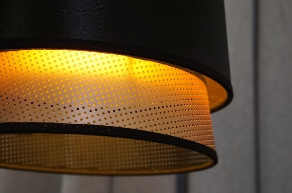 Duolla - Lampadario a plafone BELL SHINY 1xE27/15W/230V diametro 25 cm nero/rame
