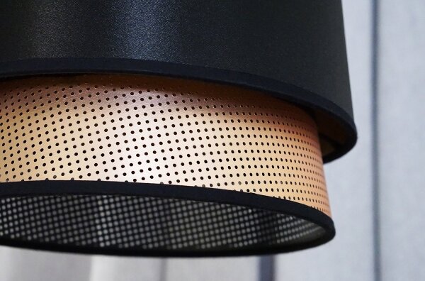 Duolla - Lampadario a plafone BELL SHINY 1xE27/15W/230V diametro 25 cm nero/rame