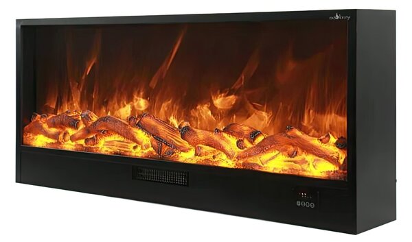 Caminetto Elettrico Da Incasso Vulture Caminetto Lungo 150 Cm 1500w Dimensioni 150x20xh 50,7 cm - 34 kg Nero