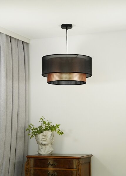 Duolla - Lampadario a sospensione con filo COPPER SHINY 1xE27/15W/230V diametro 45 cm marrone/rame