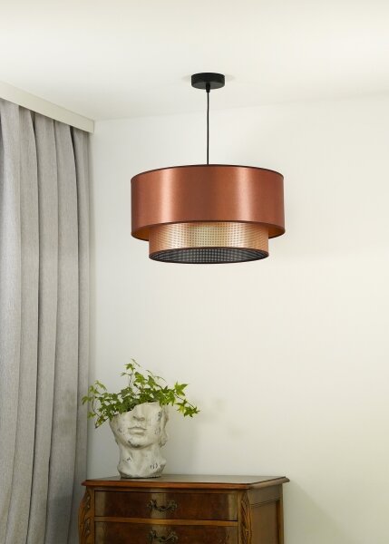 Duolla - Lampadario a sospensione con filo COPPER SHINY 1xE27/15W/230V diametro 45 cm rame