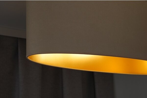 Duolla - Lampadario a sospensione con filo OVAL VEGAN 1xE27/15W/230V color crema