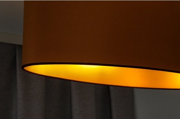 Duolla - Lampadario a plafone OVAL VEGAN 2xE27/15W/230V marrone