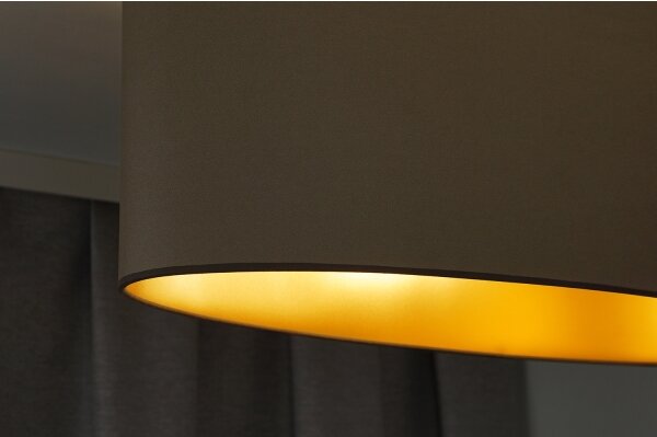 Duolla - Lampadario a sospensione con filo OVAL VEGAN 1xE27/15W/230V beige
