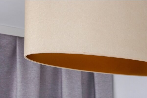 Duolla - Lampadario a sospensione con filo OVAL VEGAN 1xE27/15W/230V color crema