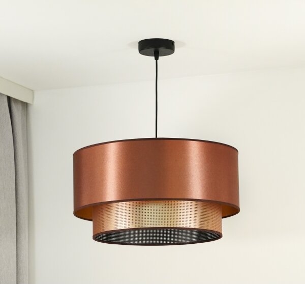 Duolla - Lampadario a sospensione con filo COPPER SHINY 1xE27/15W/230V diametro 45 cm rame