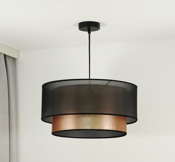 Duolla - Lampadario a sospensione con filo COPPER SHINY 1xE27/15W/230V diametro 45 cm marrone/rame