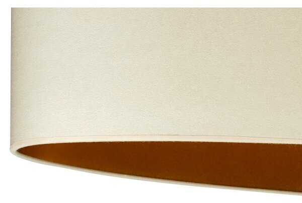 Duolla - Lampadario a sospensione con filo OVAL VEGAN 1xE27/15W/230V color crema