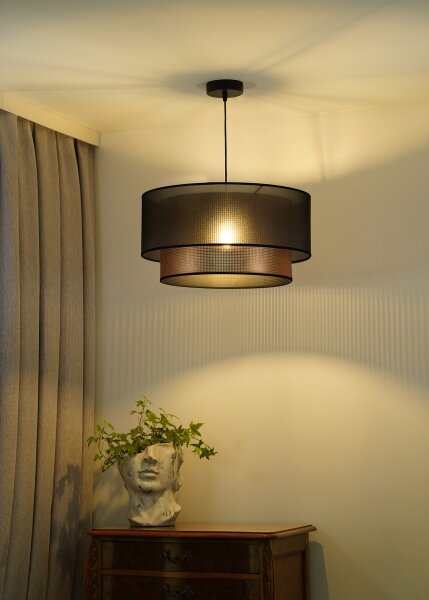 Duolla - Lampadario a sospensione con filo COPPER SHINY 1xE27/15W/230V diametro 45 cm marrone/rame