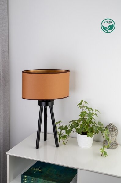 Duolla - Lampada da tavolo OVAL VEGAN 1xE27/15W/230V diametro 30 cm marrone