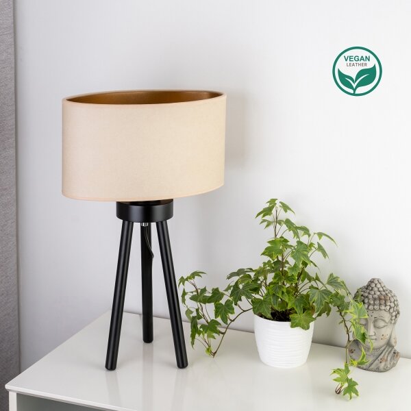 Duolla - Lampada da tavolo OVAL VEGAN 1xE27/15W/230V diametro 30 cm color crema
