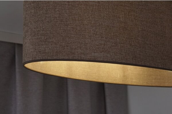 Duolla - Lampadario a sospensione con filo OVAL 2xE27/15W/230V marrone