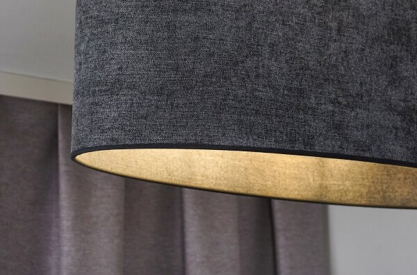 Duolla - Lampadario a plafone OVAL 1xE27/15W/230V grigio