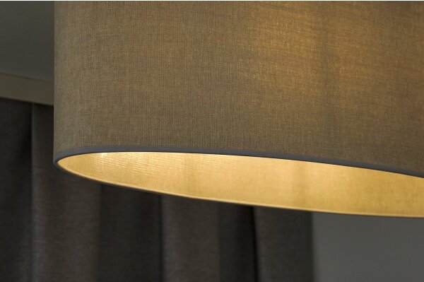 Duolla - Lampadario a plafone OVAL 2xE27/15W/230V grigio