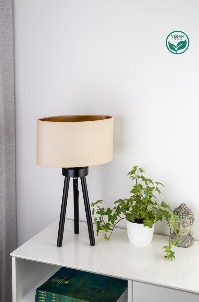Duolla - Lampada da tavolo OVAL VEGAN 1xE27/15W/230V diametro 30 cm color crema