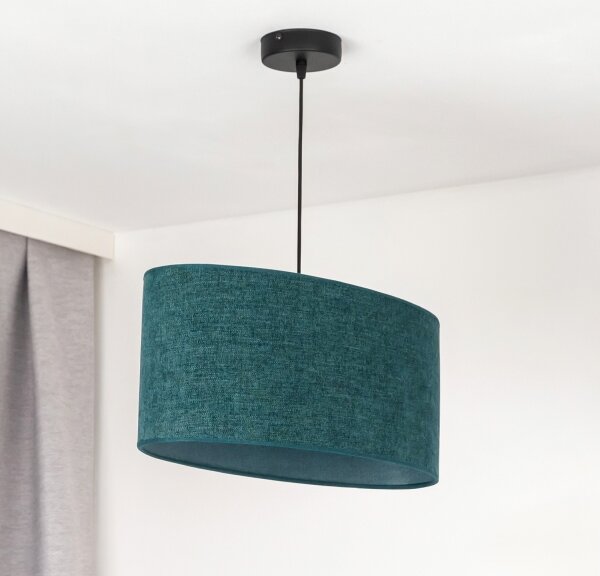 Duolla - Lampadario a sospensione con filo OVAL 1xE27/15W/230V verde
