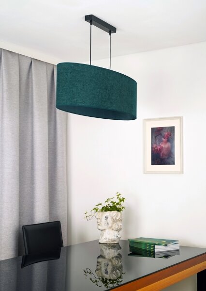 Duolla - Lampadario a sospensione con filo OVAL 2xE27/15W/230V verde