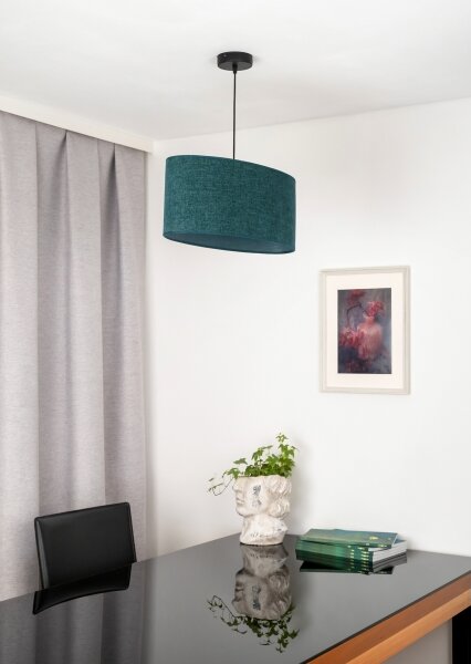 Duolla - Lampadario a sospensione con filo OVAL 1xE27/15W/230V verde
