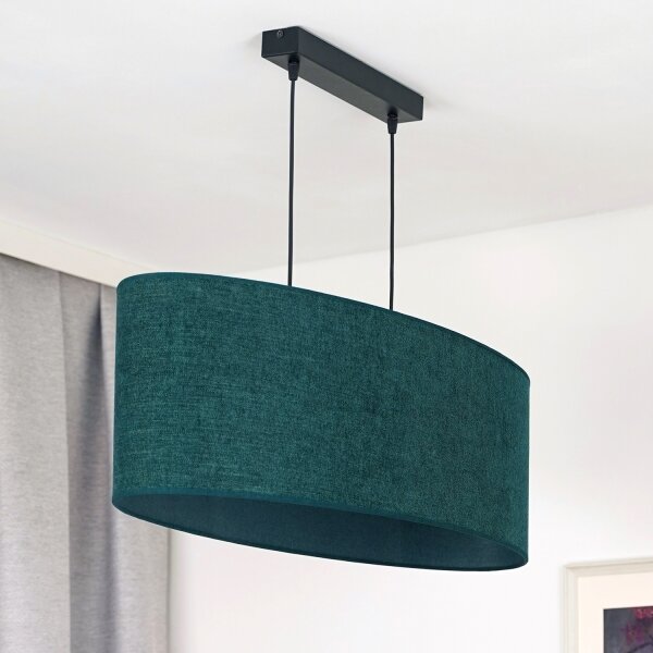 Duolla - Lampadario a sospensione con filo OVAL 2xE27/15W/230V verde