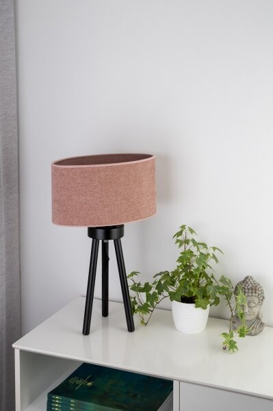 Duolla - Lampada da tavolo OVAL 1xE27/15W/230V diametro 30 cm rosa