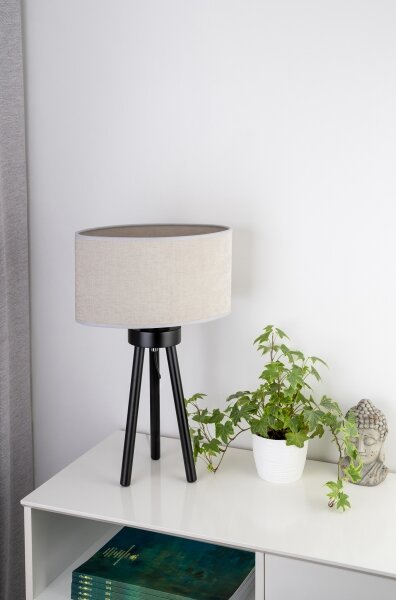 Duolla - Lampada da tavolo OVAL 1xE27/15W/230V diametro 30 cm grigio