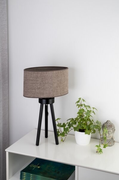 Duolla - Lampada da tavolo OVAL 1xE27/15W/230V diametro 30 cm marrone