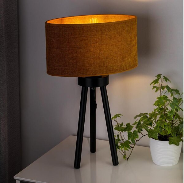 Duolla - Lampada da tavolo OVAL 1xE27/15W/230V diametro 30 cm marrone