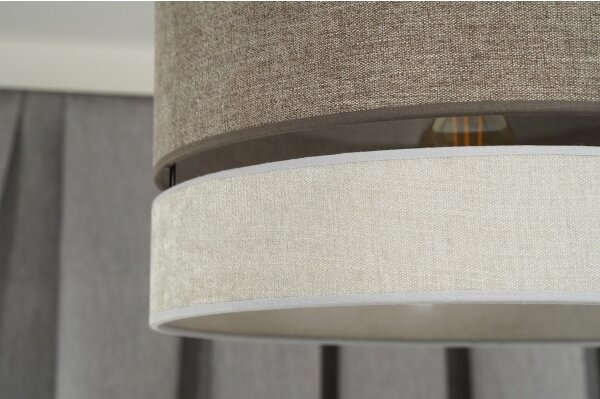 Duolla - Lampadario a sospensione con filo DOUBLE 1xE27/15W/230V diametro 40 cm marrone/grigio