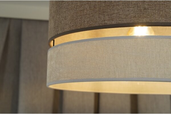 Duolla - Lampadario a sospensione con filo DOUBLE 1xE27/15W/230V diametro 40 cm marrone/grigio