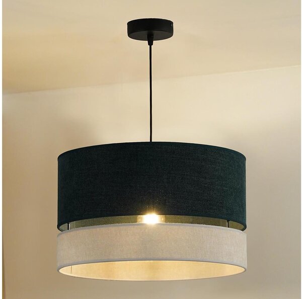 Duolla - Lampadario a sospensione con filo DOUBLE 1xE27/15W/230V diametro 40 cm verde/grigio