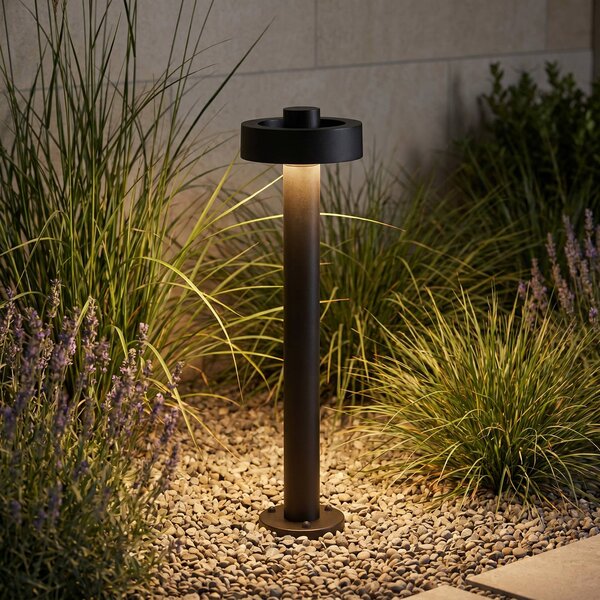 Lampione a LED Lucande Nirella, 60 cm, nero, CCT, IP65 Nirella, Nero, Metallo, Moderno