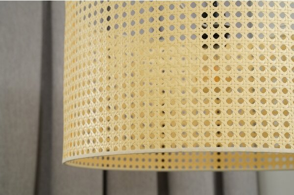 Duolla - Lampadario a sospensione con filo ROLLER RATTAN 1xE27/15W/230V diametro 45 cm beige