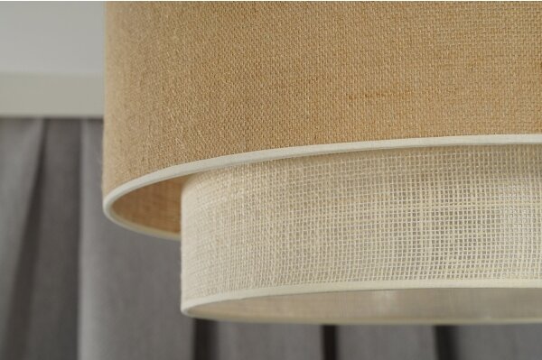 Duolla - Lampadario a sospensione con filo YUTE BOHO 1xE27/15W/230V diametro 45 cm marrone/color crema