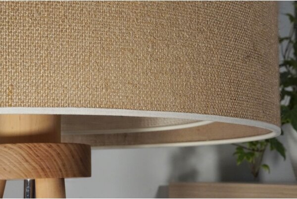 Duolla - Lampada da tavolo YUTE BOHO 1xE27/15W/230V diametro 25 cm marrone/color crema