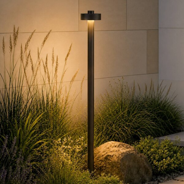 Lampione a LED Lucande Nirella, 100 cm, nero, CCT, IP65 Nirella, Nero, Metallo, Moderno