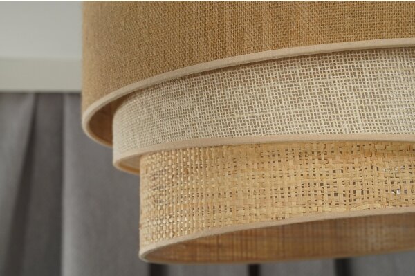 Duolla - Lampadario a sospensione con filo YUTE TRIO 1xE27/15W/230V diametro 45 cm marrone/grigio/beige