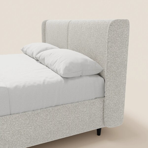 VALKIRIA letto di design con vano contenitore e testiera avvolgente -