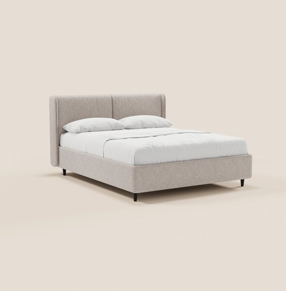 VALKIRIA letto di design con vano contenitore e testiera avvolgente -