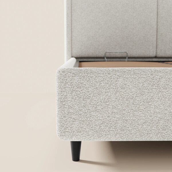 VALKIRIA letto di design con vano contenitore e testiera avvolgente -