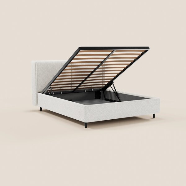 VALKIRIA letto di design con vano contenitore e testiera avvolgente -