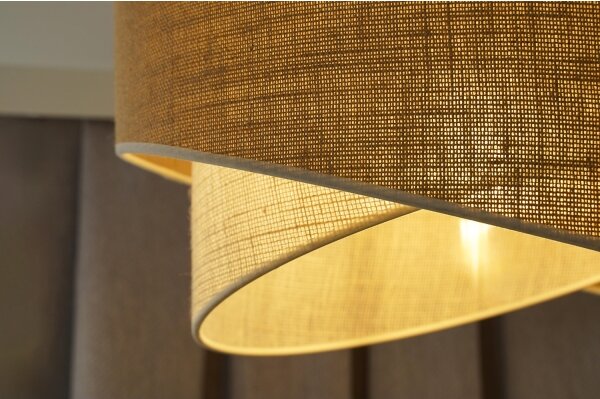 Duolla - Lampadario a sospensione con filo YUTE CELLO 1xE27/15W/230V diametro 45 cm marrone/grigio