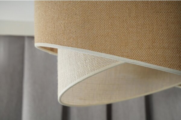 Duolla - Lampadario a sospensione con filo YUTE CELLO 1xE27/15W/230V diametro 45 cm marrone/grigio